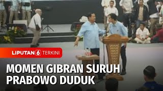 Momen Gibran Suruh Prabowo Untuk Duduk | Liputan 6