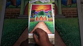 menggambar masjid dengan krayon #menggambar #tutorial #mewarnai #krayon #pasteldrawing