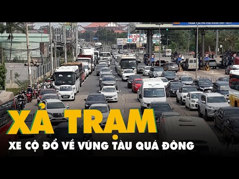 Video Xả trạm thu phí QL51 do lượng xe cộ đổ về Vũng Tàu quá... - youtube