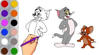 رسم وتلوين للاطفال/ لعب ومرح وتلوين مع توم وجيرى/ drawing & coloring with tom & jerry for kids