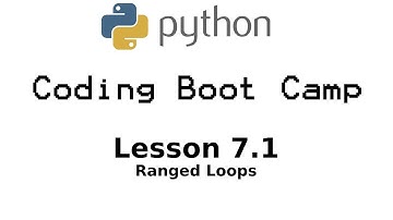 Python Boot Camp - Lesson 7.1: Introduction to Loops - FOR LOOPS