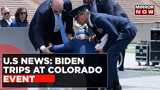 Exclusive Joe Biden Falls On Stage At Air Force Academy Graduation Colorado Latest English News