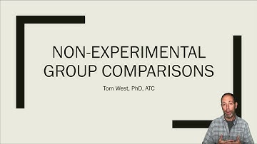 Nonexperimental group comparisons part 1
