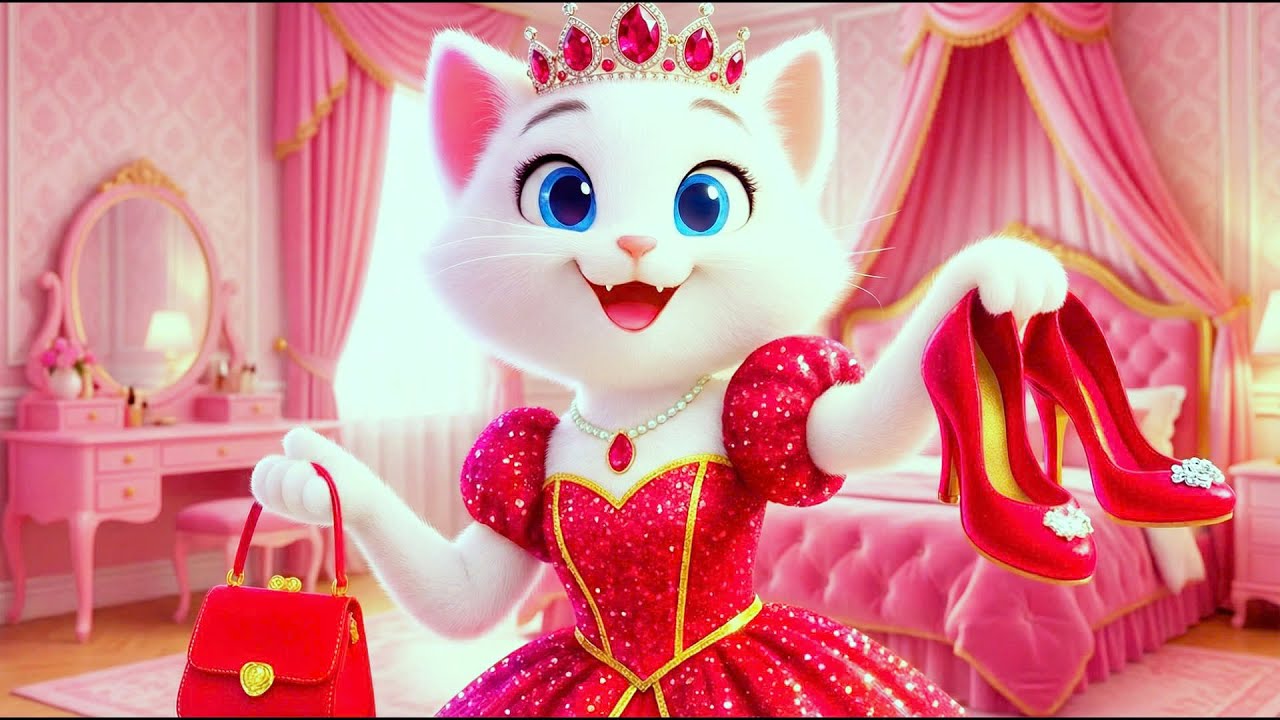 Cute Kitten Does Makeup For The First Time Like Its Mother And Walks On The Catwalk. 🐱| Ai Cat Story