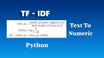 Natural Language Processing in Python | Text Preprocessing Using TFIDF Vectorizer