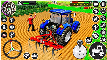 Modern tractor farming driving simulator 3d-New tractor game-android gameplay | tractorgame2.0⁩.   