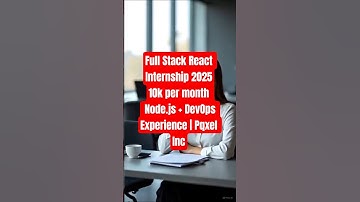 Full Stack React Internship 2025 | Node.js + DevOps Experience | Pqxel Inc