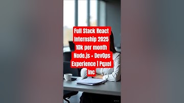 Full Stack React Internship 2025 | Node.js + DevOps Experience | Pqxel Inc