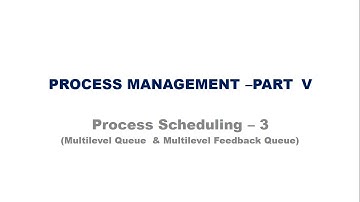 KTU IT 305 Operating System Module 2 Process Management –Part  5 (Multilevel Queue)