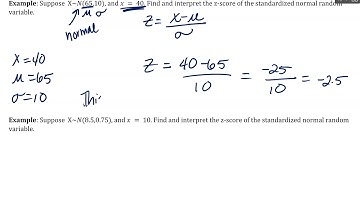 Standardize a Normally Distributed Random Variable