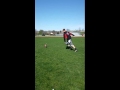 Sam Honold Kicking Approximately 38 Yard Field Goal