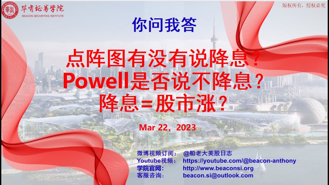 #你问我答# 什么是点阵图？美联储和Powell是否说要降息？美股中长期走向。
