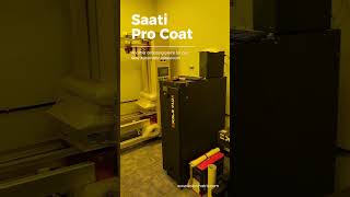 Setting up our New Saati Pro Coat automatic screen coater that can coat 2 frames up to 25x36