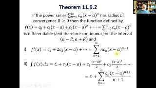 Math 182 Section 11.9 Functions as Power Series