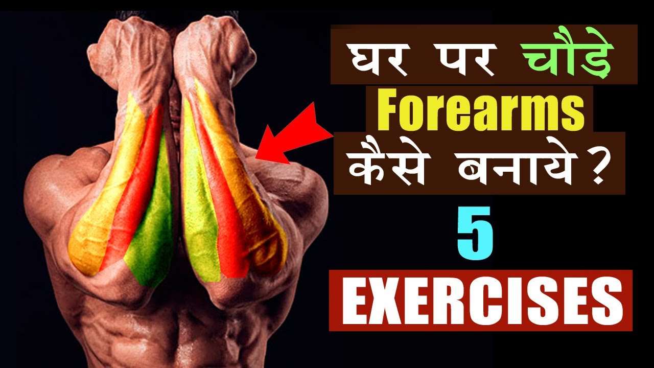 घर पर चौड़े Forearms कैसे बनाये ! 5 Exercise for Forearms Hindi YouTube