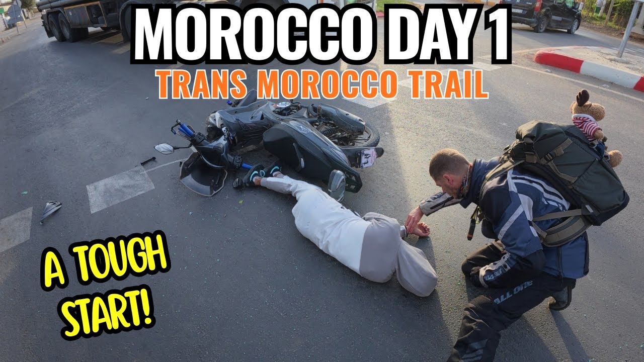 Trans Morocco Trail Day 1 | Solo Rider  & an Unexpected Rescue 🇲🇦
