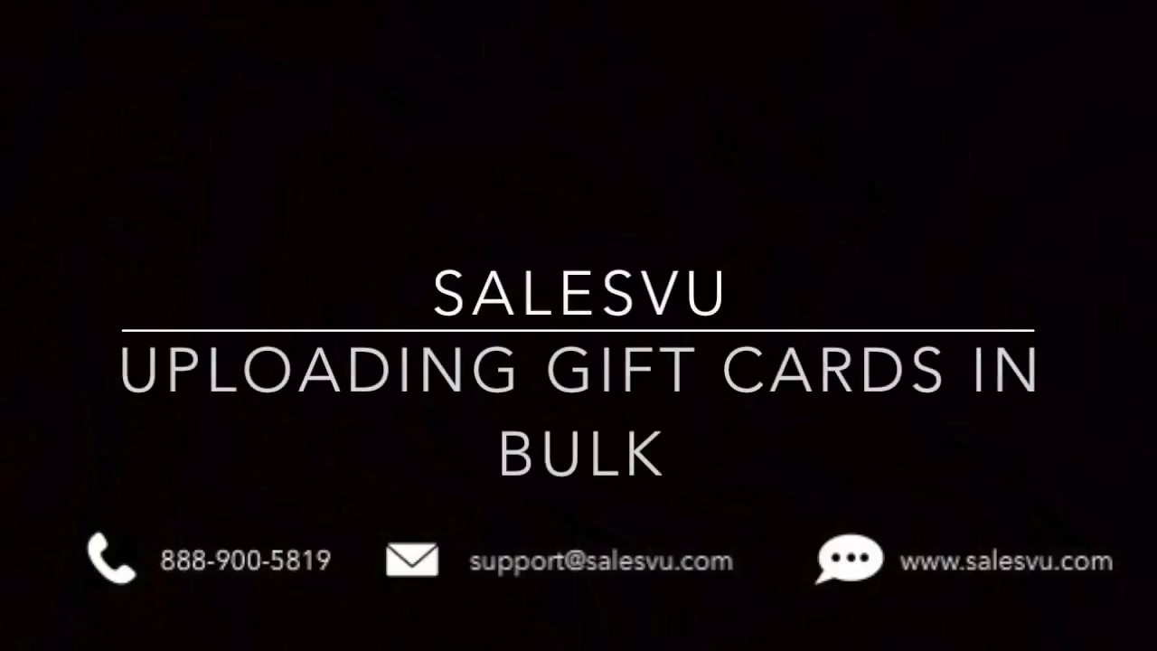 Upload gift cards in bulk