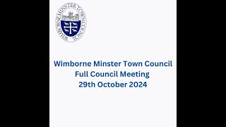 Full Council Meeting 29 October 2024