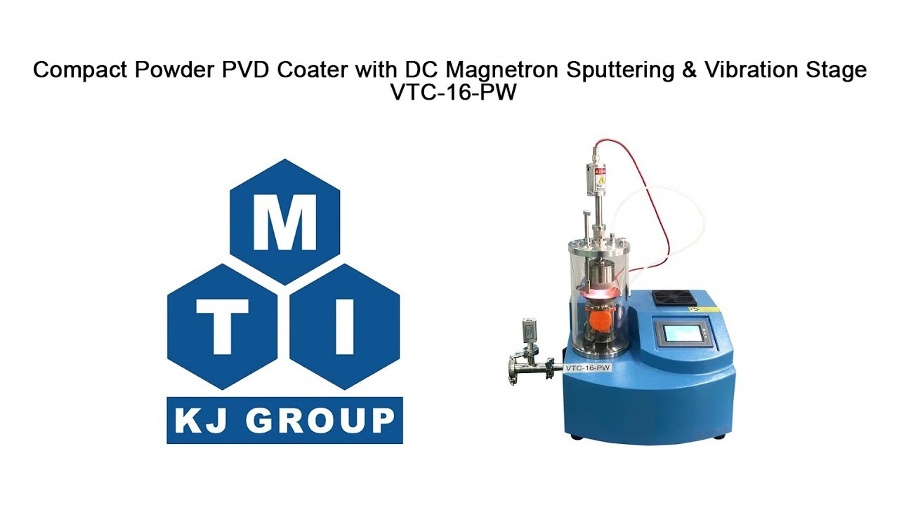 Compact Powder PVD Coater with DC Magnetron Sputtering & Vibration Stage - VTC-16-PW