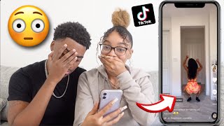 REACTING TO MY GIRLFRIENDS TIK TOKS... *SHOCKING*