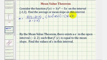 (New Version Available) Ex 2: Mean Value Theorem -- Cubic Function