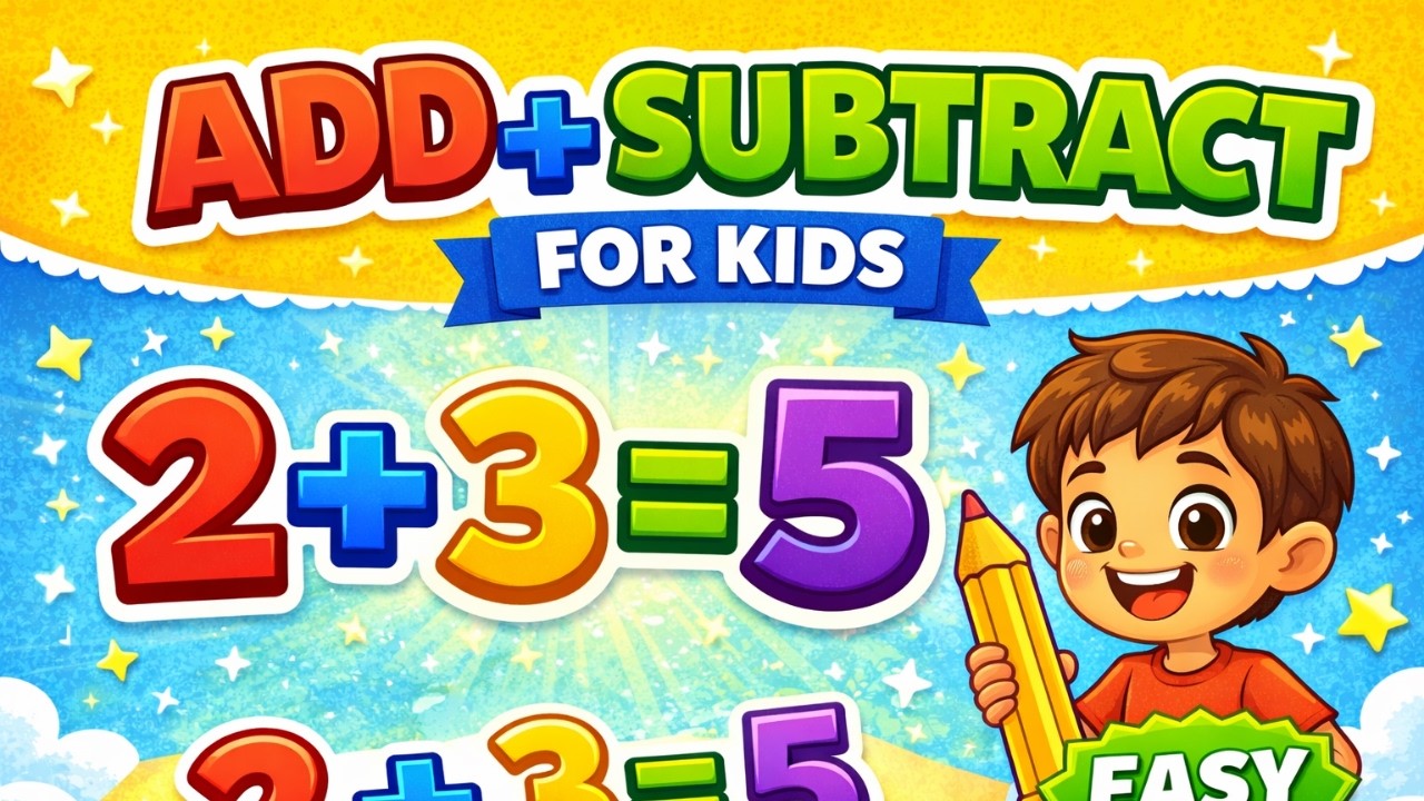 Basic Math for Kids | Addition + Subtraction Step by Step - YouTube