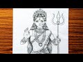 How to draw maa durga face pencil sketch for beginners  navaratri special maa durga drawing