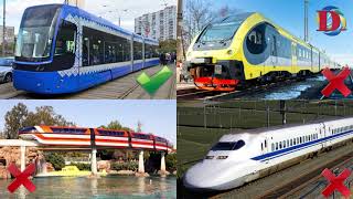 Городской транспорт и Железная дорога развивающее видео | Про Поезда, трамвай и цвета