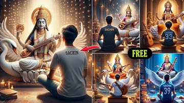 SARASWATI PUJA 3D AI PHOTO EDITING JUST 1 CLICK || SARASWATI PUJA BING IMAGE CREATOR PHOTO EDITING