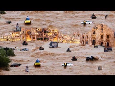Avrupa'da felaket: İtalya'da şiddetli yağmurlar sonrası Milan su altında