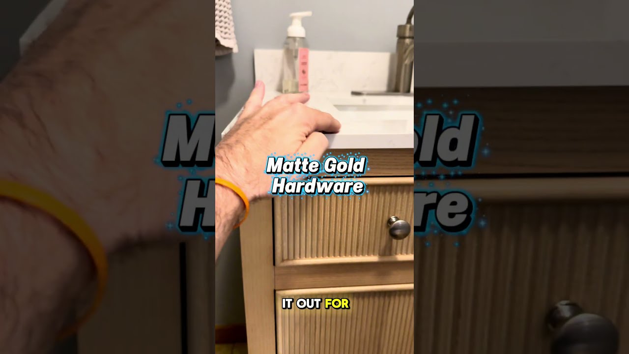 🔥 Easy Bathroom Vanity Makeover | allen + roth Sandbanks Vanity from Lowe’s 🛠️ #shorts