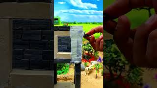 Satisfying Mini Construction Project 🧱 Tiny House Build #Shorts #Vibes ##miniature #diy #satisfying