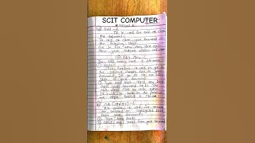 Fundamentals Hand writing notes COMPUTER course all #computer #english #notes