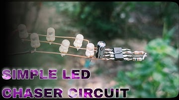 simple chaser using NE555 IC | New LED chaser circuit
