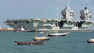 HMS Queen Elizabeth Departure – Portsmouth Sailaway July 2025