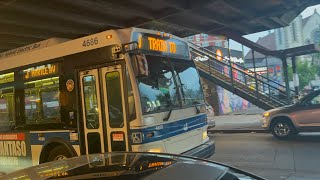 Riding 2009 Orion VII NG HEV #4686 on the (J) Train Shuttle Bus