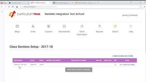 Lesson Planner - Renweb Integration Setup
