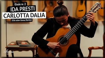 Thumbnail of Carlotta Dalia plays Etude Nr. 2 by Ida Presti on a 1936 Julian Gomez Ramirez