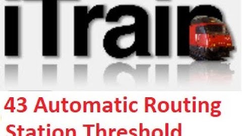 Video 43: Using iTrain Tutorial Series - Options Tab - Threshold