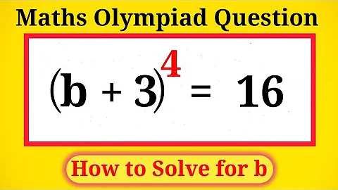 How to Solve maths Olympiad Exponential algebra problem | How to Solve for b 