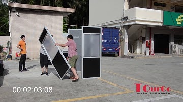 Tourgo ISO 4043 2016 Black simultaneous interpreter translation booth for two person