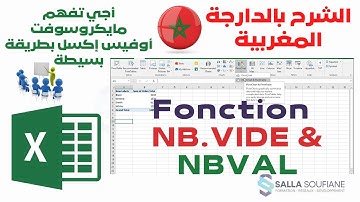 Excel -2-Opérationnel-Cours Fonctions NB.VIDE, NBVAL, Compter un nombre des cellules en particulier.