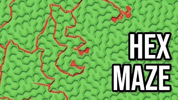 Slime tries to solve complex hex maze (Simulation)