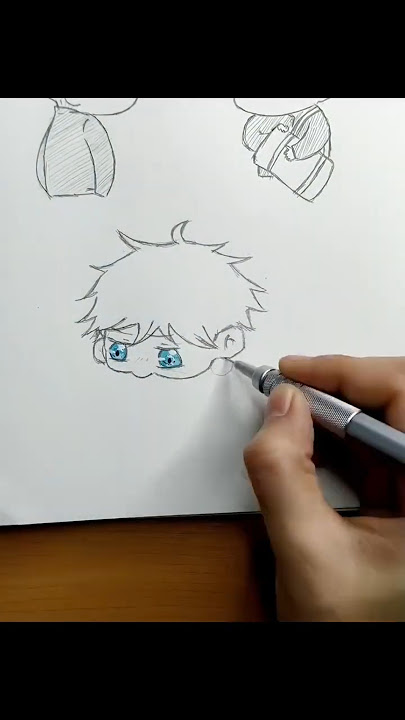 Satoru Gojo Lv.1,2,3 #jjk #つっしーの筆 #イラスト #art #gojo #cute #anime