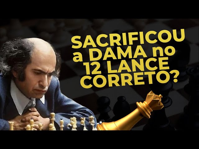 Mikhail Tal sacrificando Dama no lance 12 não tem preço!