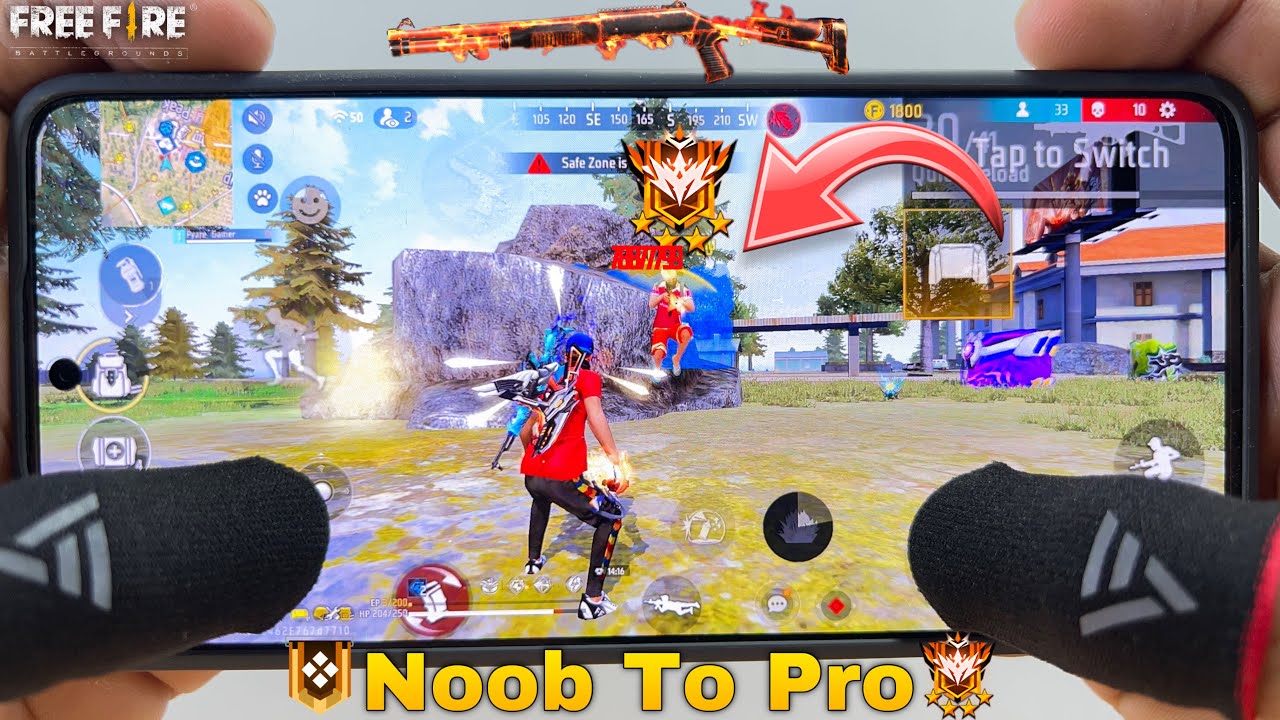 Solo vs squad free fire full map gameplay onetap headshot 2 finger ...