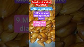What is the Benefits of Soaked Almonds almonds shorts viral shortsfeed trending