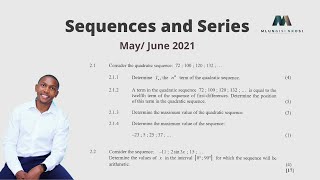 Grade 12 Mathematics | Sequence and Series | Past Exam Questions | May/June 2021_Question 2