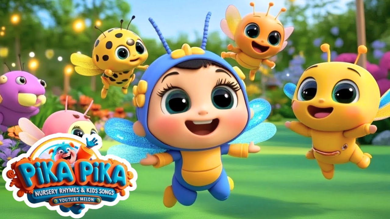 June Bugs, Fireflies, and Fun | PIKA PIKA Nursery Rhymes & Kids Songs 