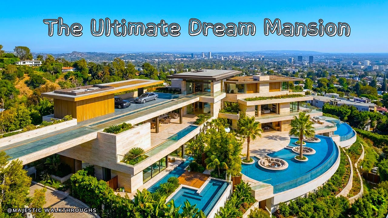 Внутри роскошного особняка на склоне холма в стиле миллионера (концептуальный тур)